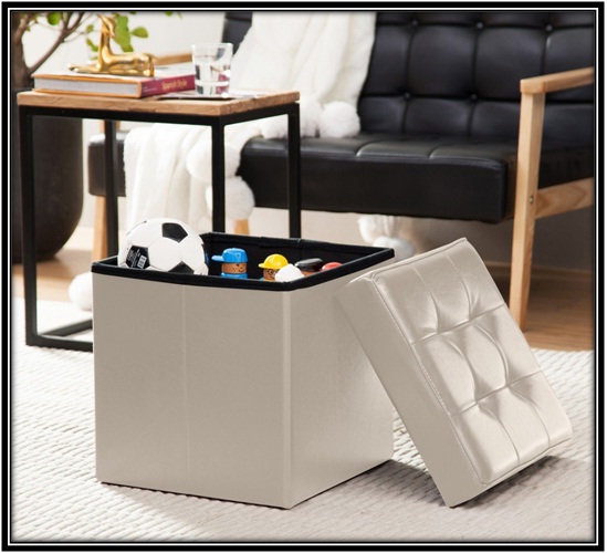 Foldable Cube Shape Ottoman for the perfect living room - home decor ideas