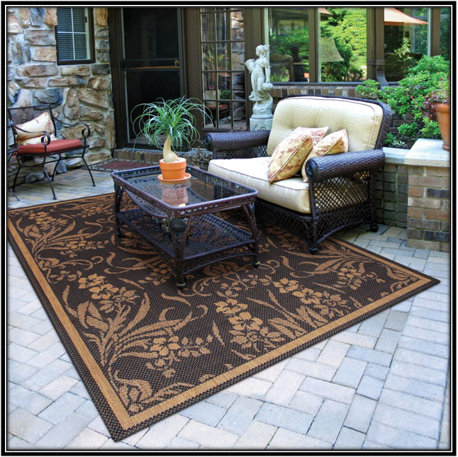 Rugs for outdoor living areas