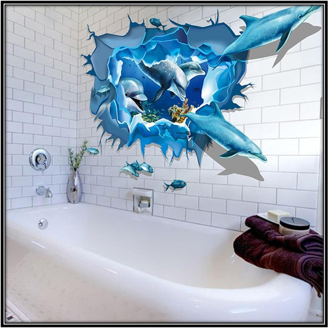 Bathrom 3D Wallpaper Home Decor Ideas