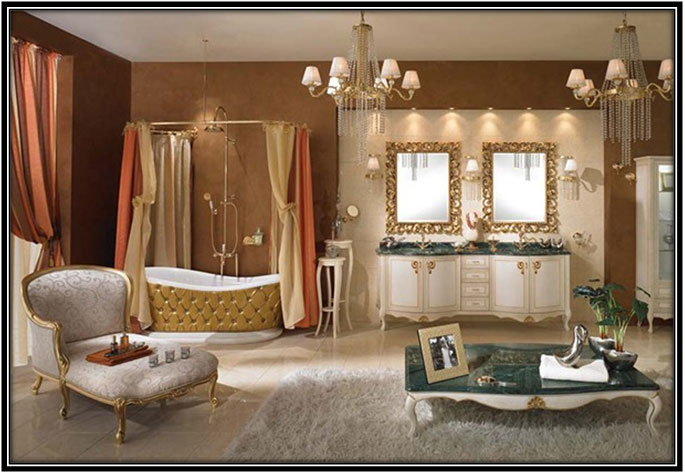 Gold Lavish Bathroom Home Decor Ideas