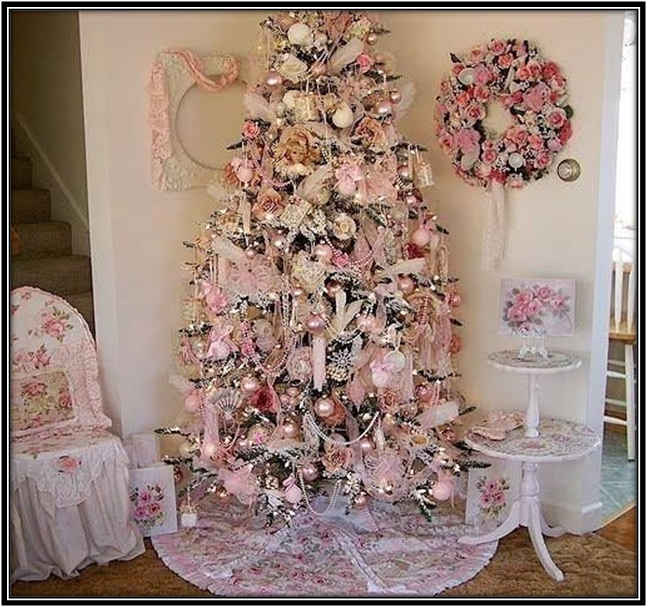 Chic Pink Christmas Tree Christmas Tree Ideas