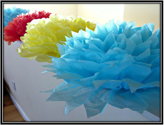 Multicolor Summer Design Tissue Paper Flowers