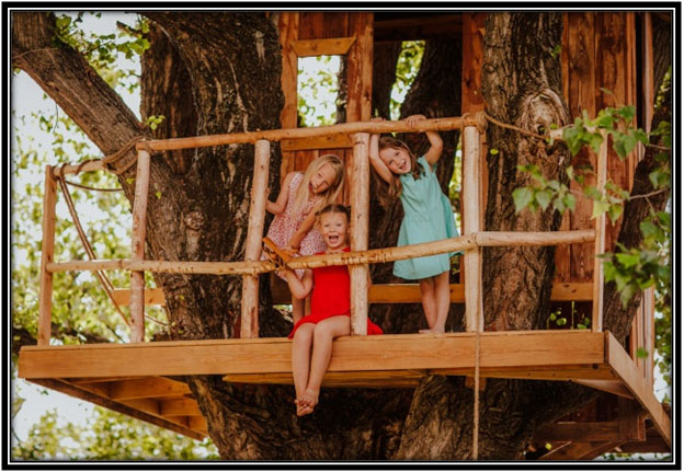 Ensure that all structures, such as slides, or tree houses are on safe height